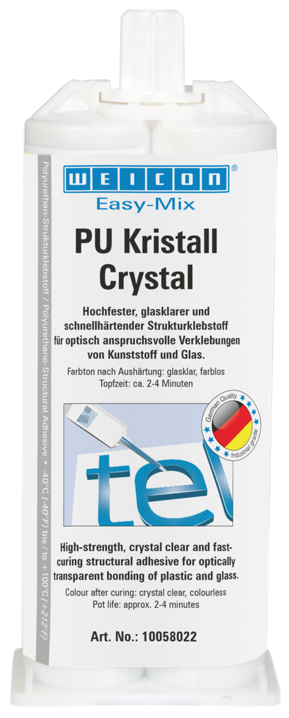 Adesivo de Poliuretano Easy-Mix PU Cristal | adesivo de poliuretano, cristalino