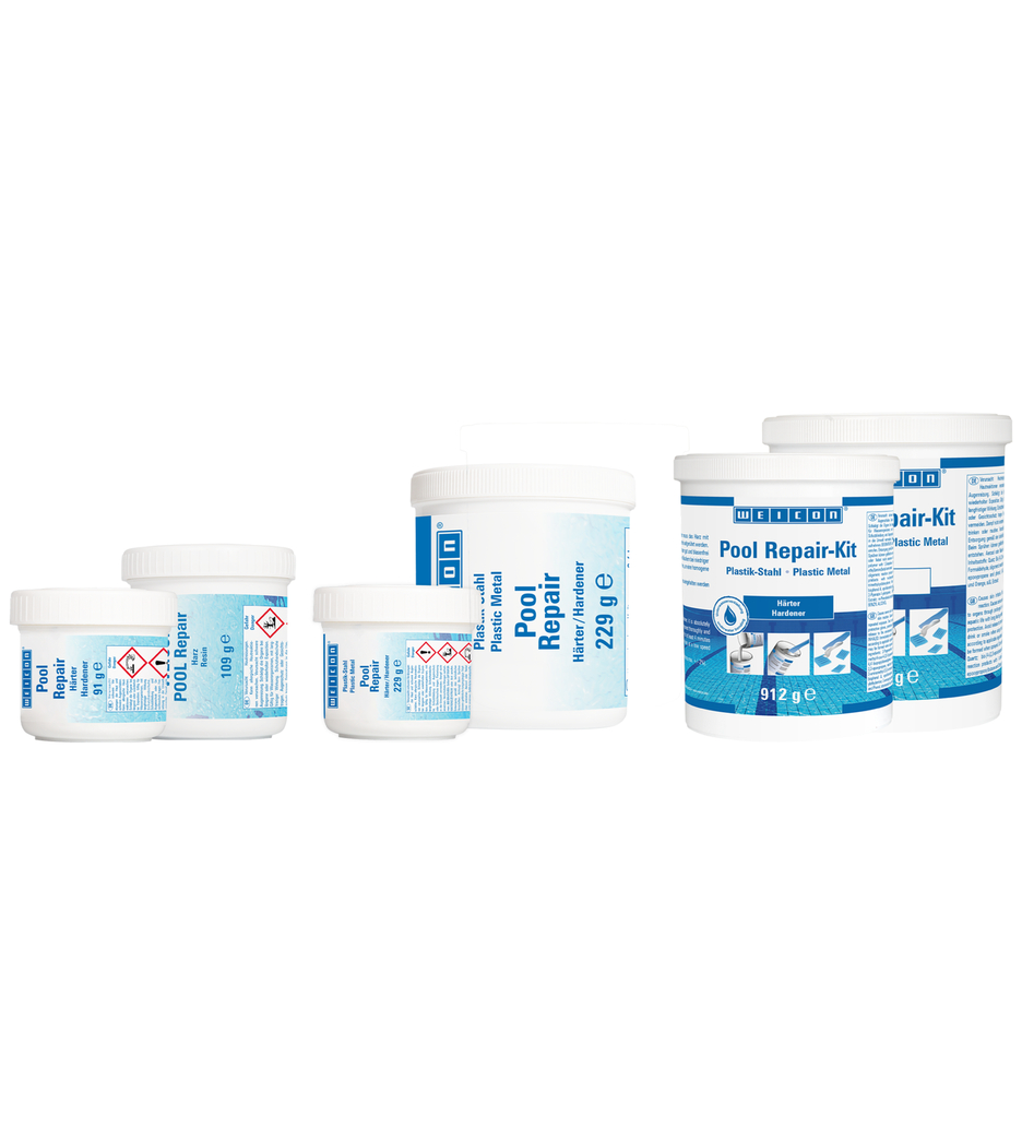 Kit para Reparação de Piscinas WEICON | trabalhos rápidos de reparação mesmo debaixo de água