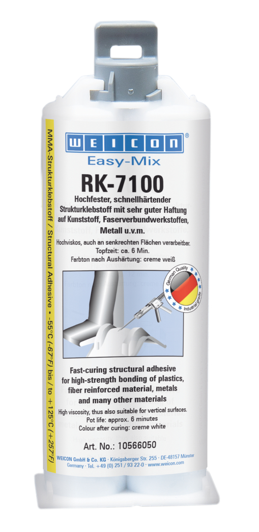 Adesivo Acrílico Estrutural Easy-Mix RK-7100 | adesivo acrílico estrutural, de cura rápida
