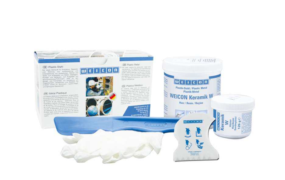 WEICON Cerâmico W | sistema de resina epóxi com carga mineral para revestimento de proteção contra o desgaste