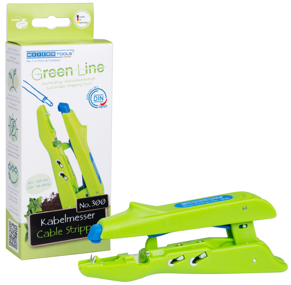 Duo-Crimp No. 300 Green Line | ferramenta de descarne sustentável I para descarnar e cravar I intervalo de trabalho 0,5 mm² - 6,0 mm²