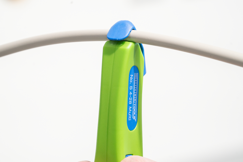 Descarnador de Cabos No. S 4 - 28 Multi Green Line | ferramenta de descarne sustentável I com função de descarne integrada I diâmetro de trabalho 4 - 28 mm Ø