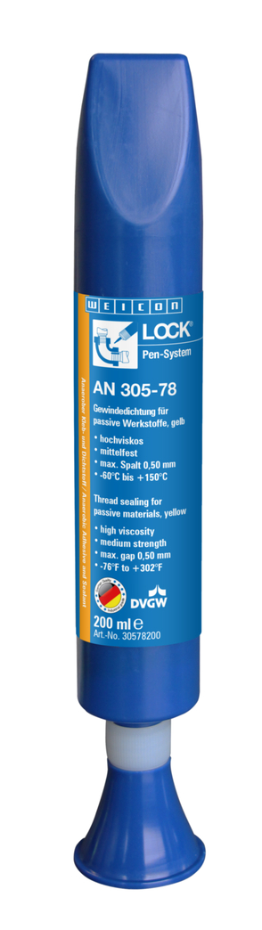WEICONLOCK® AN 305-78 Vedante de Tubos e Roscas | para materiais passivos, resistência média, com aprovação para água potável