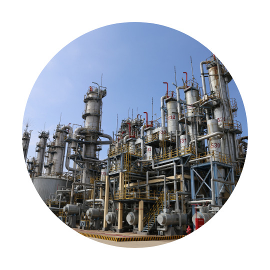 Fábrica de petróleo e gás