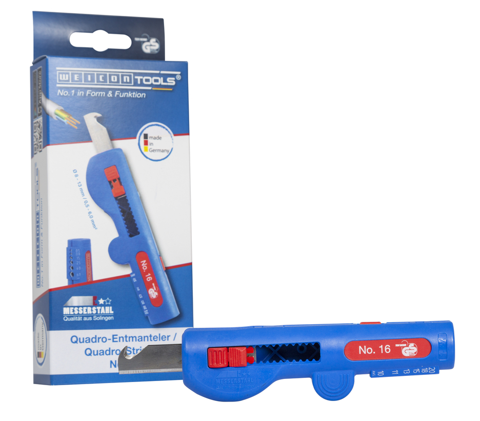 Quadro-Stripper No.16 | descarnador multifuncional I diâmetro de trabalho descarne 0,5 - 6,0 mm² / descarne 8 - 13 mm Ø