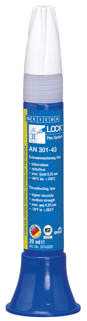WEICONLOCK® AN 301-43 Fixador de Parafusos | resistência média, com aprovação para água potável WEICONLOCK® AN 301-43 Fixador de Parafusos | resistência média, com aprovação para água potável