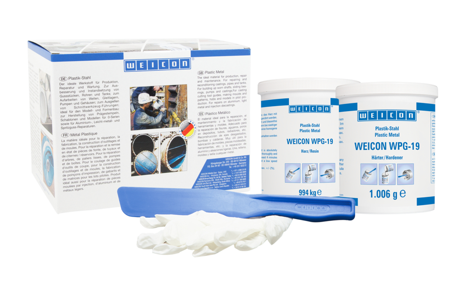 WEICON WPG-19 | Sistema de proteção contra o desgaste - protege contra a erosão e a abrasão causadas pelo impacto de partículas grossas