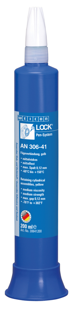 WEICONLOCK® AN 306-41 Retentor de Montagens Cilíndricas | para rolamentos, veios e casquilhos, alta resistência média, viscosidade média