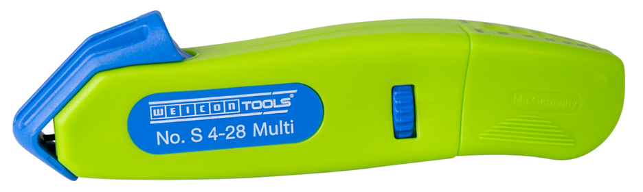 Descarnador de Cabos No. S 4 - 28 Multi Green Line | ferramenta de descarne sustentável I com função de descarne integrada I diâmetro de trabalho 4 - 28 mm Ø