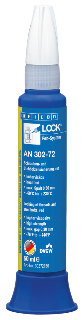 WEICONLOCK® AN 302-72 Fixador de Roscas e de Pinos Roscados | resistência elevada, viscosidade elevada, aprovação para água potável