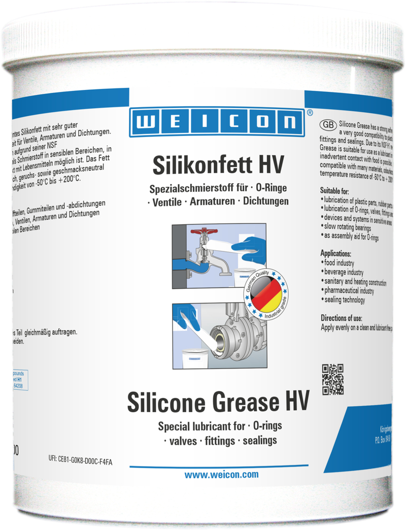 Massa de Silicone HV | Massa lubrificante de qualidade alimentar