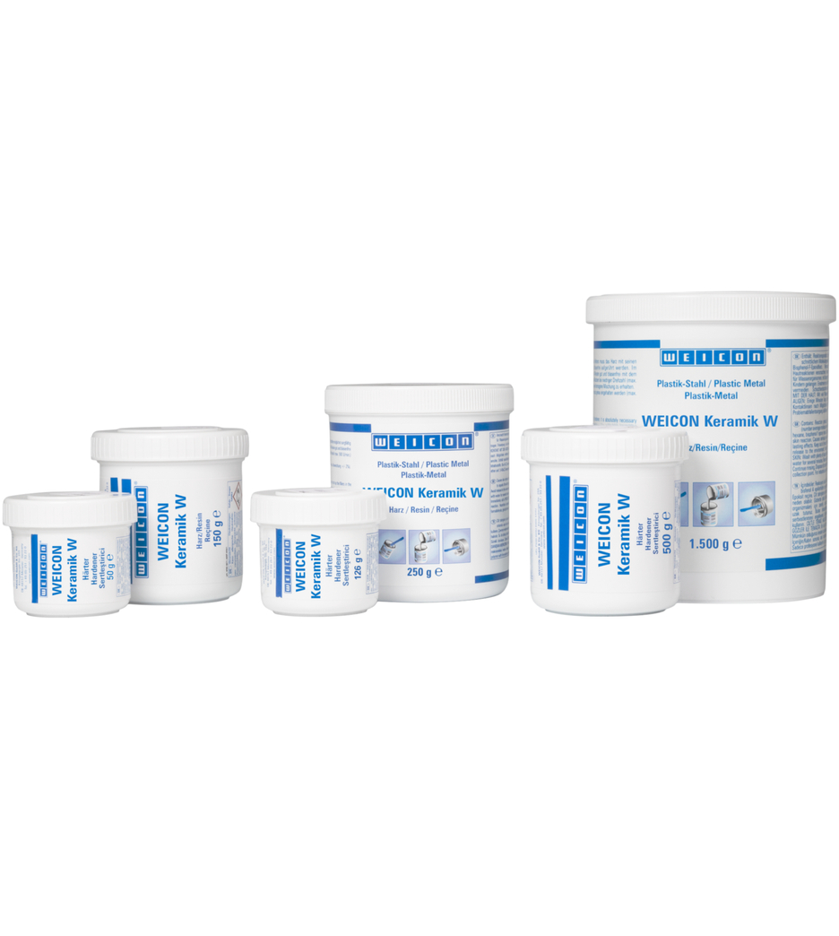 WEICON Cerâmico W | sistema de resina epóxi com carga mineral para revestimento de proteção contra o desgaste