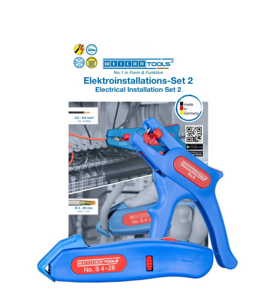 '' | 2-piece stripping set incl. wire stripper and cable knife