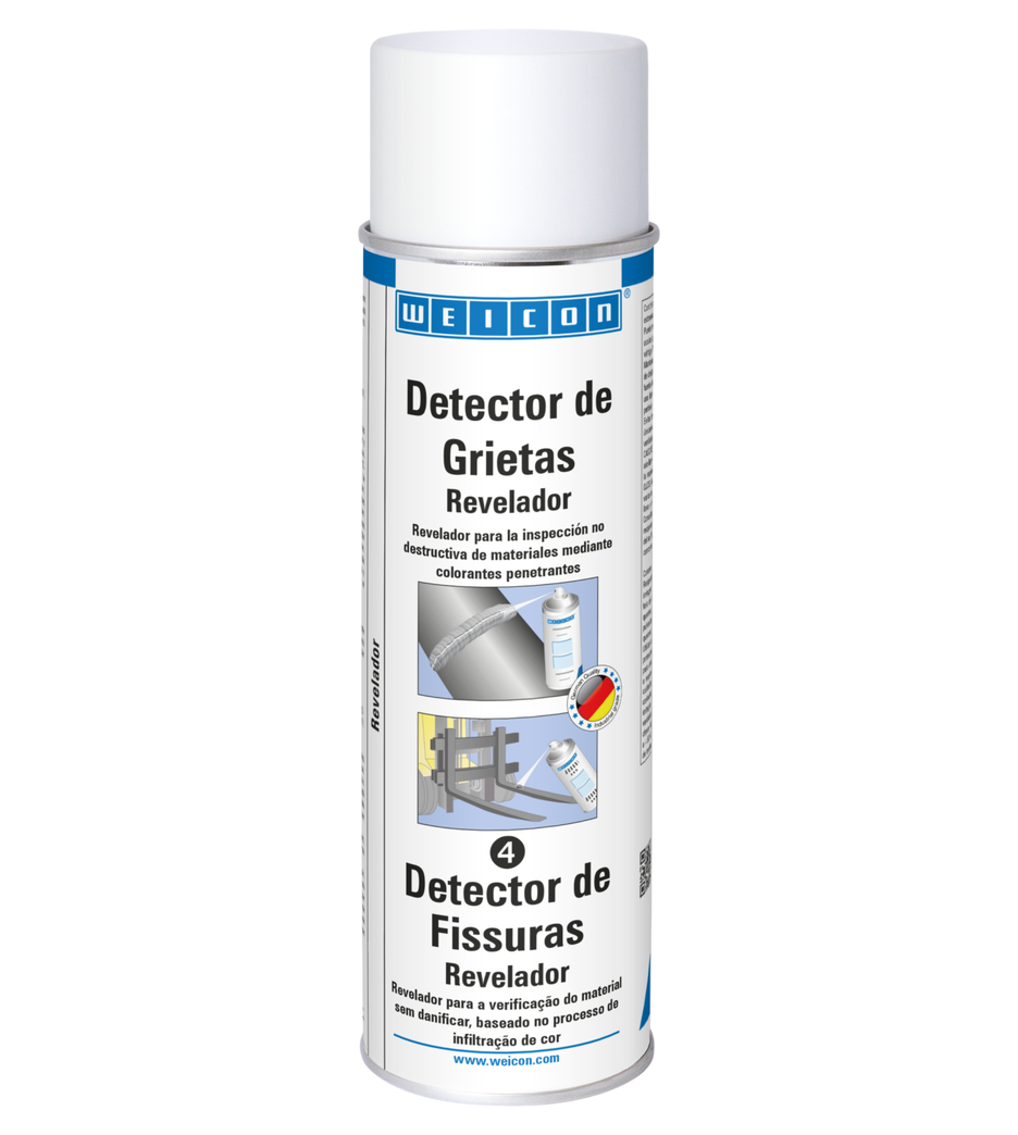 Spray Revelador de Fissuras Agente Revelador | desenvolvido para ensaios não destrutivos de materiais
