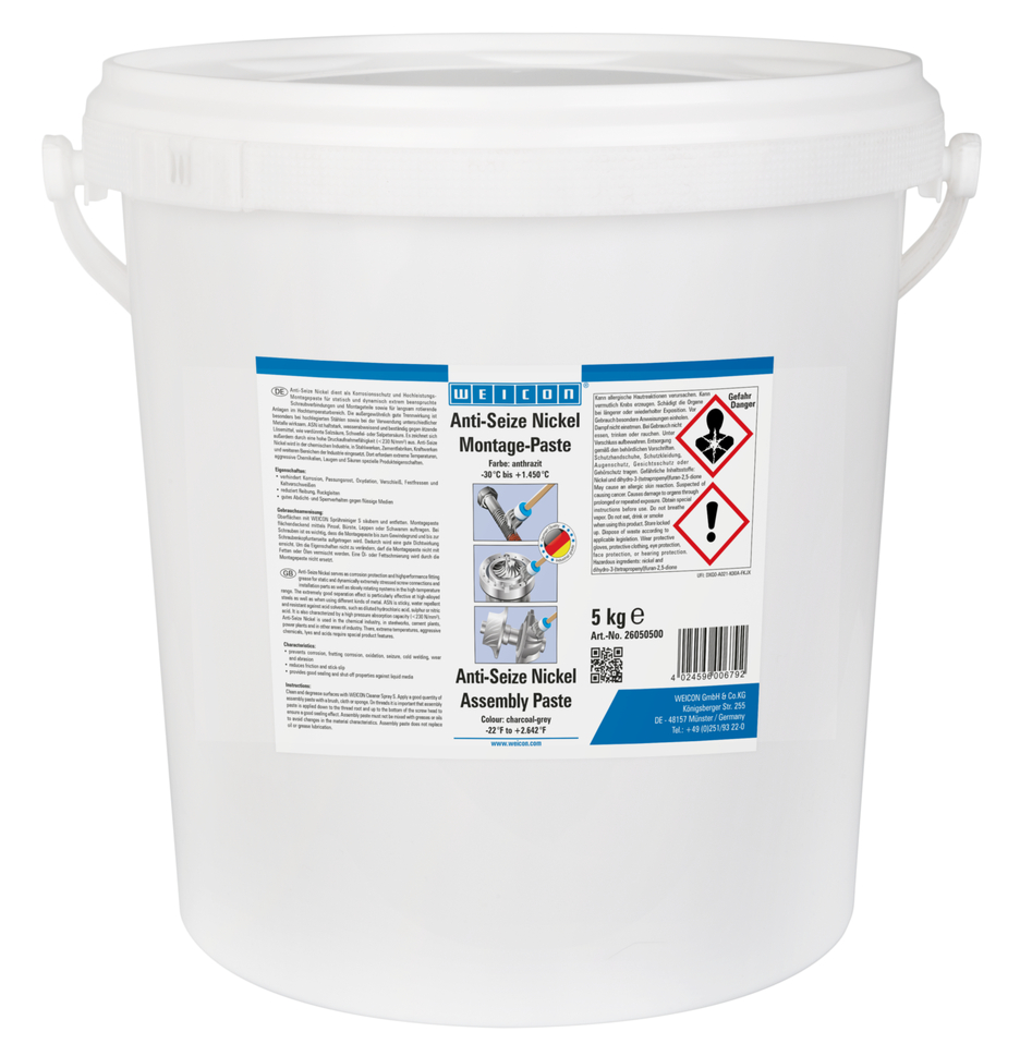 Pasta de Montagem Anti-Seize Níquel | lubricant and release agent paste, high-temperature-resistant