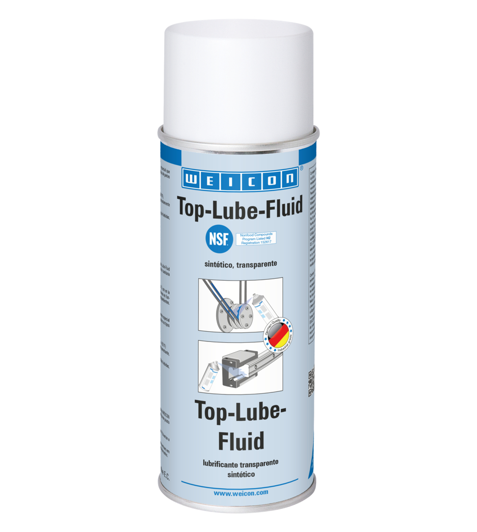 Spray Top-Lube-Fluid | lubrificante adesivo sintético para o sector alimentar NSF H2