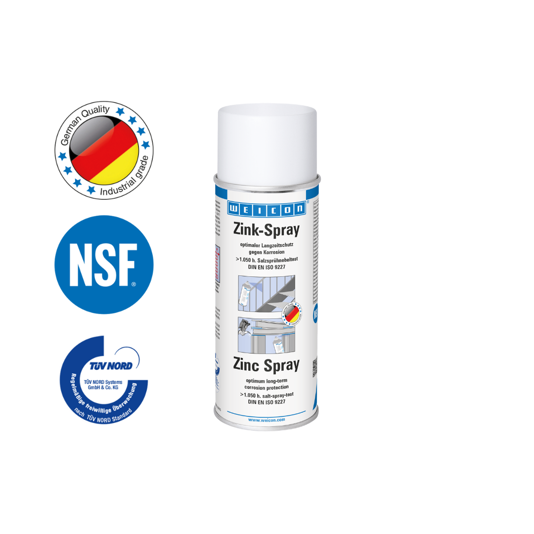 Spray de Zinco | proteção catódica contra a corrosão com aprovação para utilização no sector alimentar