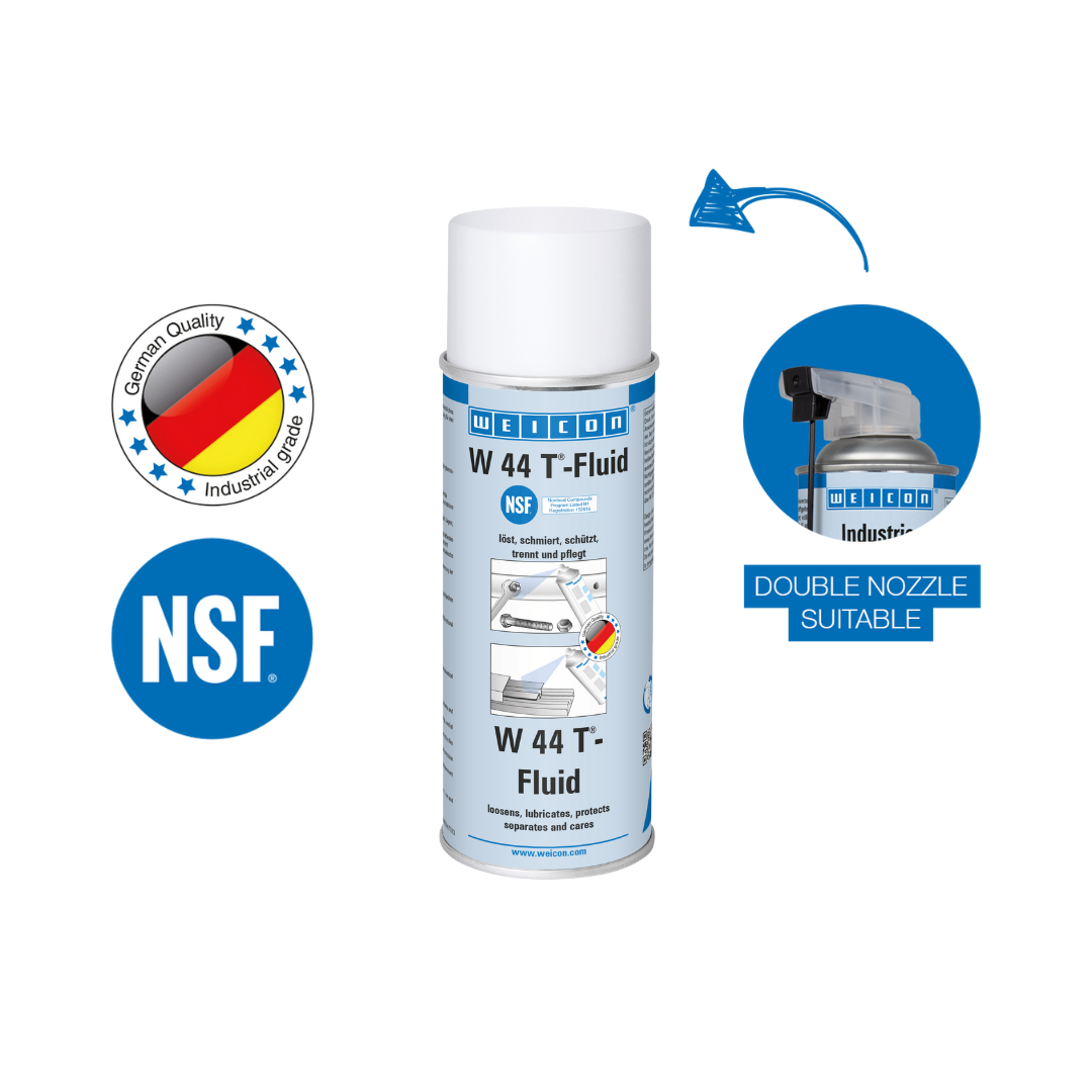 Spray W 44 T®-Fluid | óleo lubrificante e multifuncional para o sector alimentar NSF H1