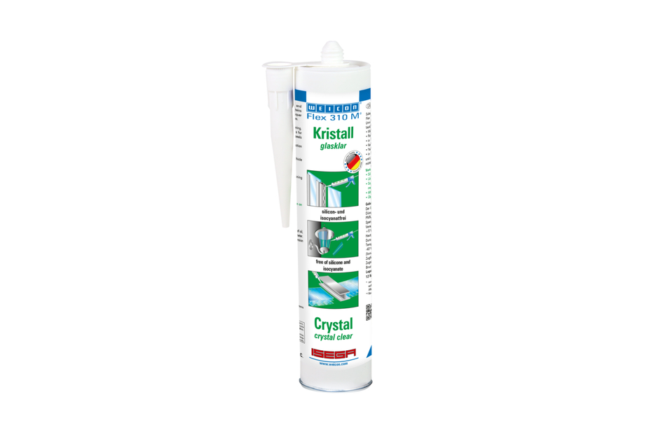 Polímero MS Flex 310 M® Cristal | adesivo elástico à base de MS-Polymer em embalagens Presspack para um trabalho sem muito esforço