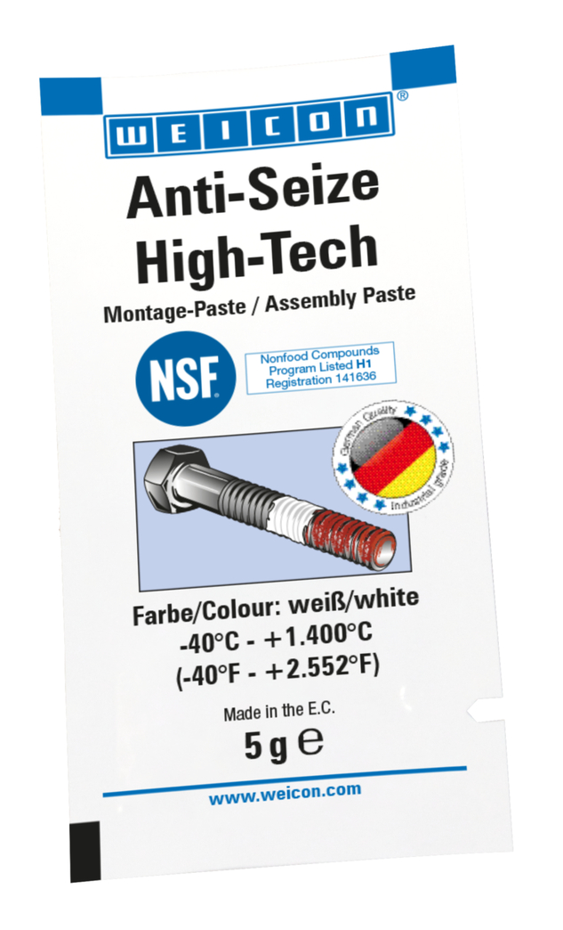 Pasta de Montagem Anti-Seize High-Tech | pasta lubrificante e desmoldante sem metal