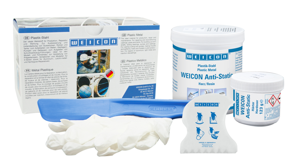 WEICON Anti-Static | sistema de resina epóxi com carga mineral para proteção contra o desgaste, antiestático