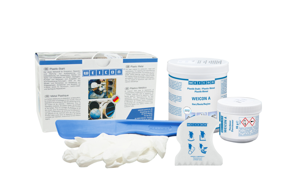WEICON A | sistema de resina epóxi com carga de aço para reparação e enchimento de fendas, certificado pela DNV GL