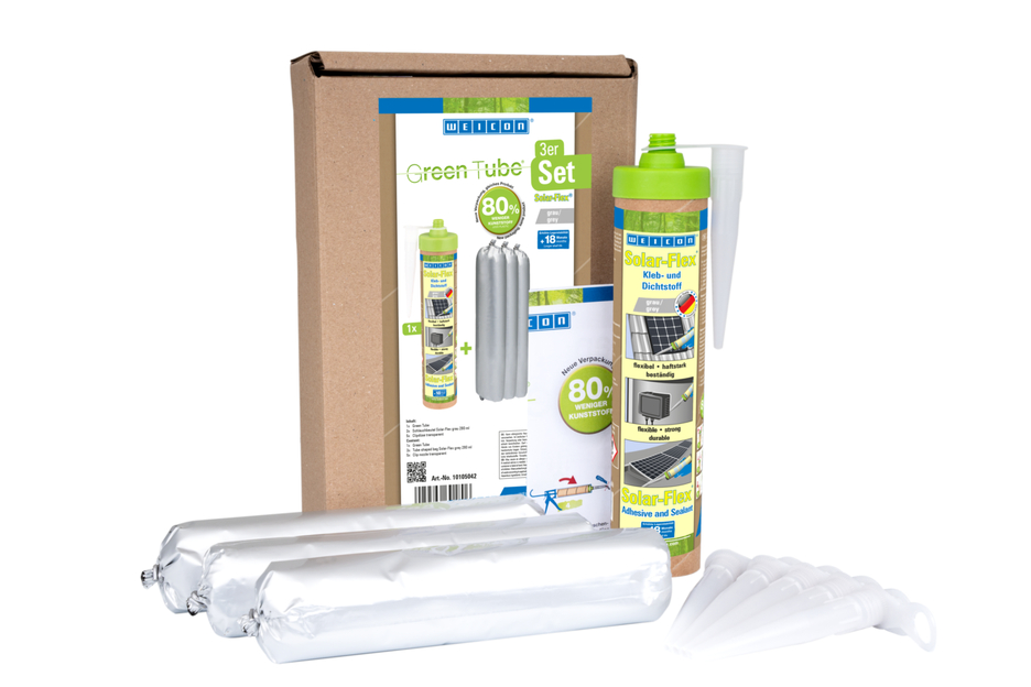 Polímero-MS Solar-Flex® | adesivo e vedante resistente às intempéries para o sector solar, à base de Polímero-MS