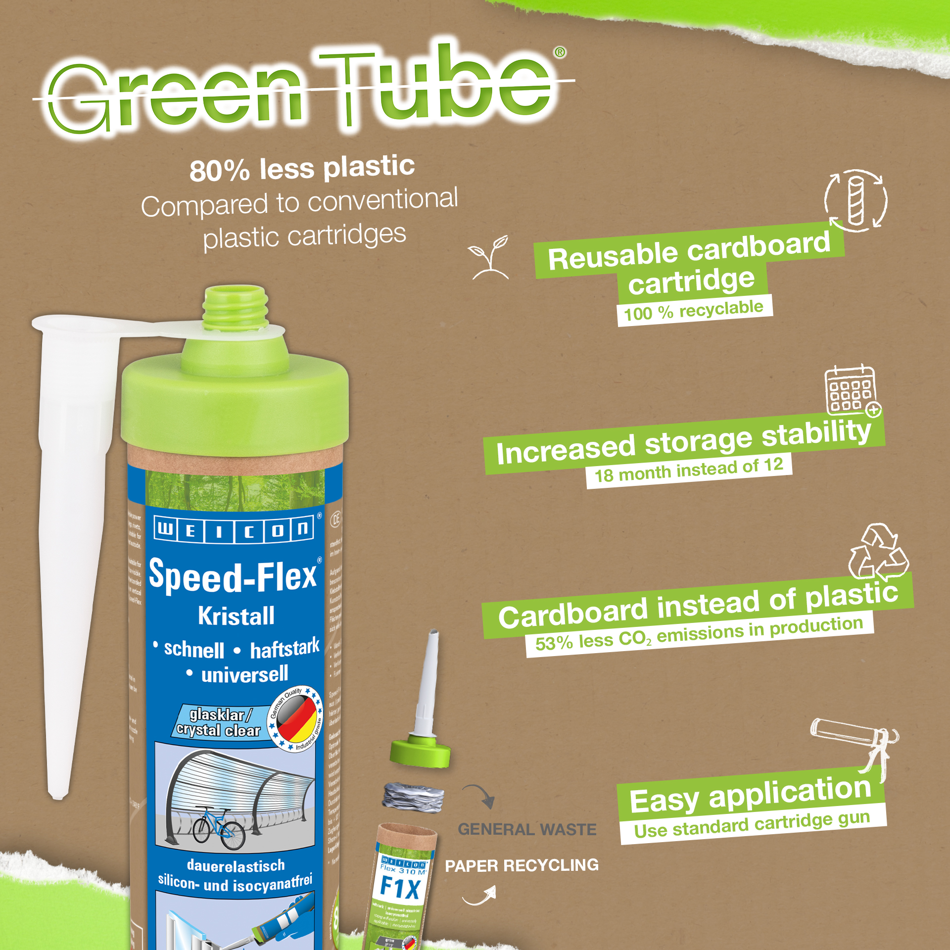 Polímero-MS Speed-Flex® Cristal | adesivo e vedante para ligações cristalinas, à base de MS-Polímero