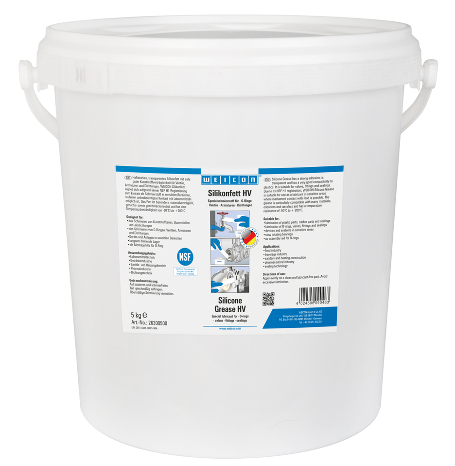Massa de Silicone HV | Massa lubrificante de qualidade alimentar