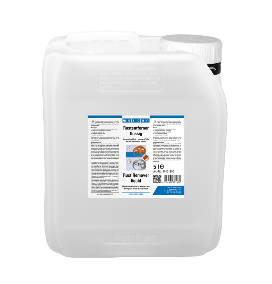 Líquido Removedor de Ferrugem | é um concentrado especial para remover ferrugem e corrosão por imersão