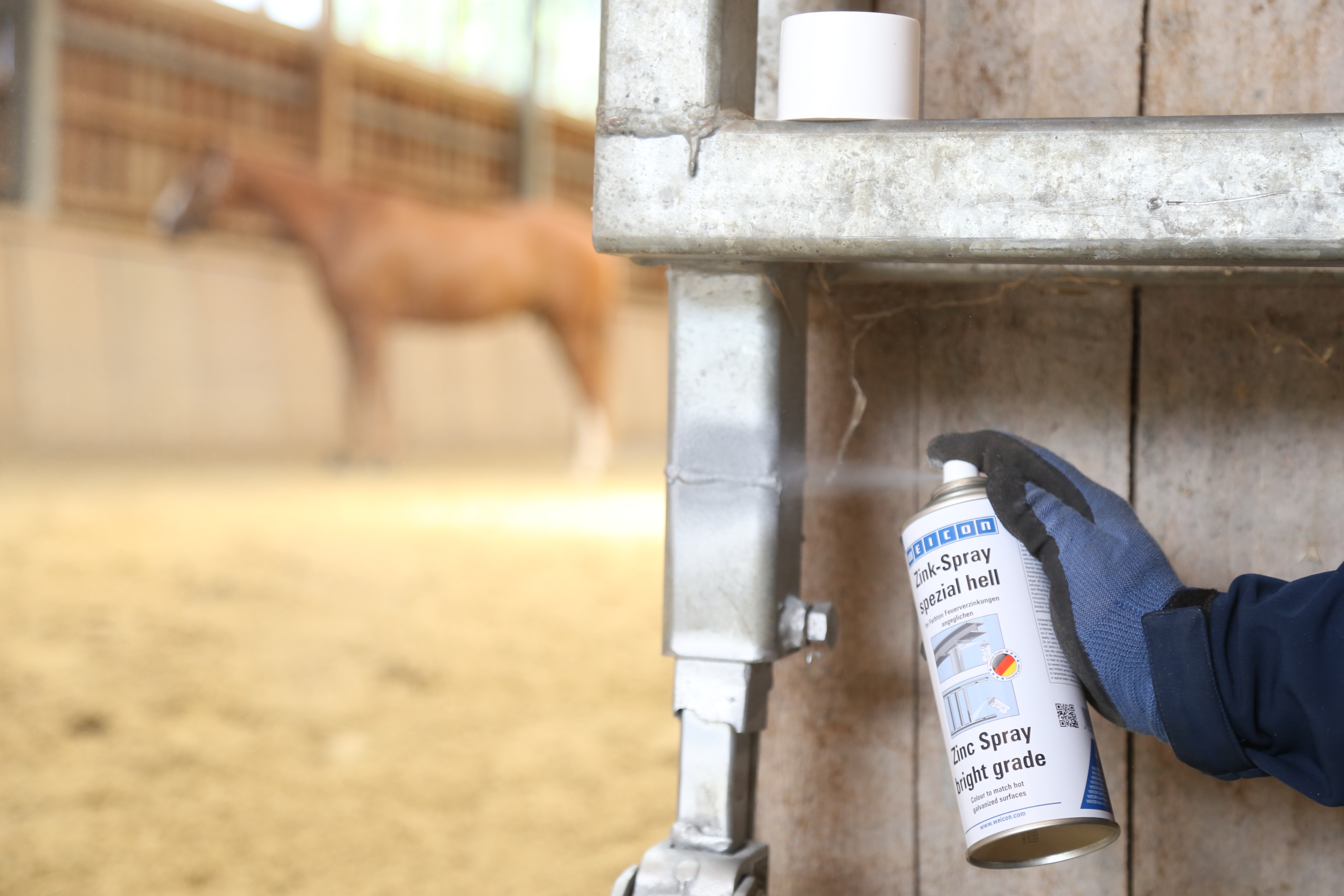Spray de Zinco Brilhante | proteção catódica contra a corrosão com aprovação para utilização no sector alimentar