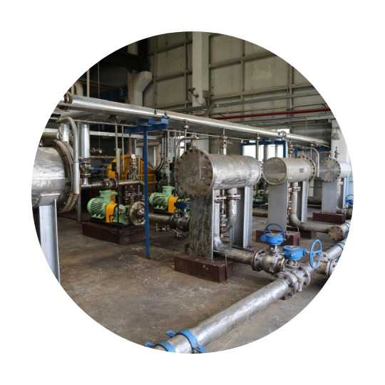 Central elétrica vista do interior