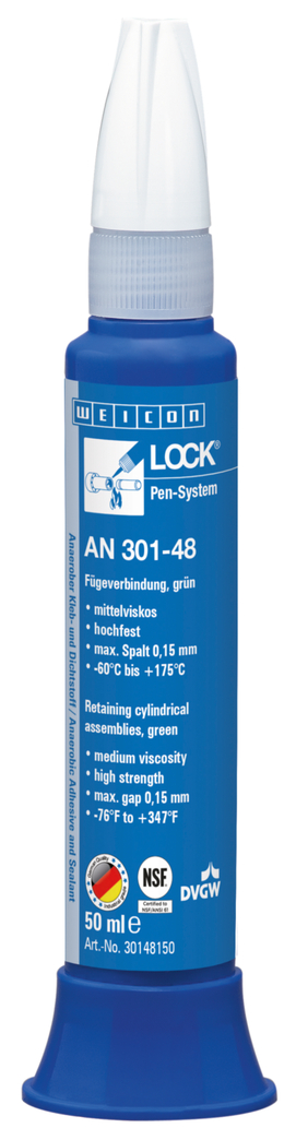 WEICONLOCK® AN 301-48 Retentor de Montagens Cilíndricas | resistência elevada, com aprovação para água potável WEICONLOCK® AN 301-48 Retentor de Montagens Cilíndricas | resistência elevada, com aprovação para água potável