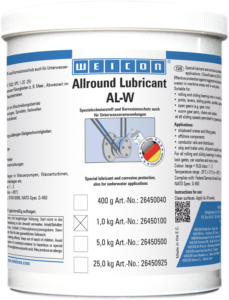 Lubrificante de Alto-Desempenho AL-W | Lubrificante especial mesmo para trabalhar por baixo de água