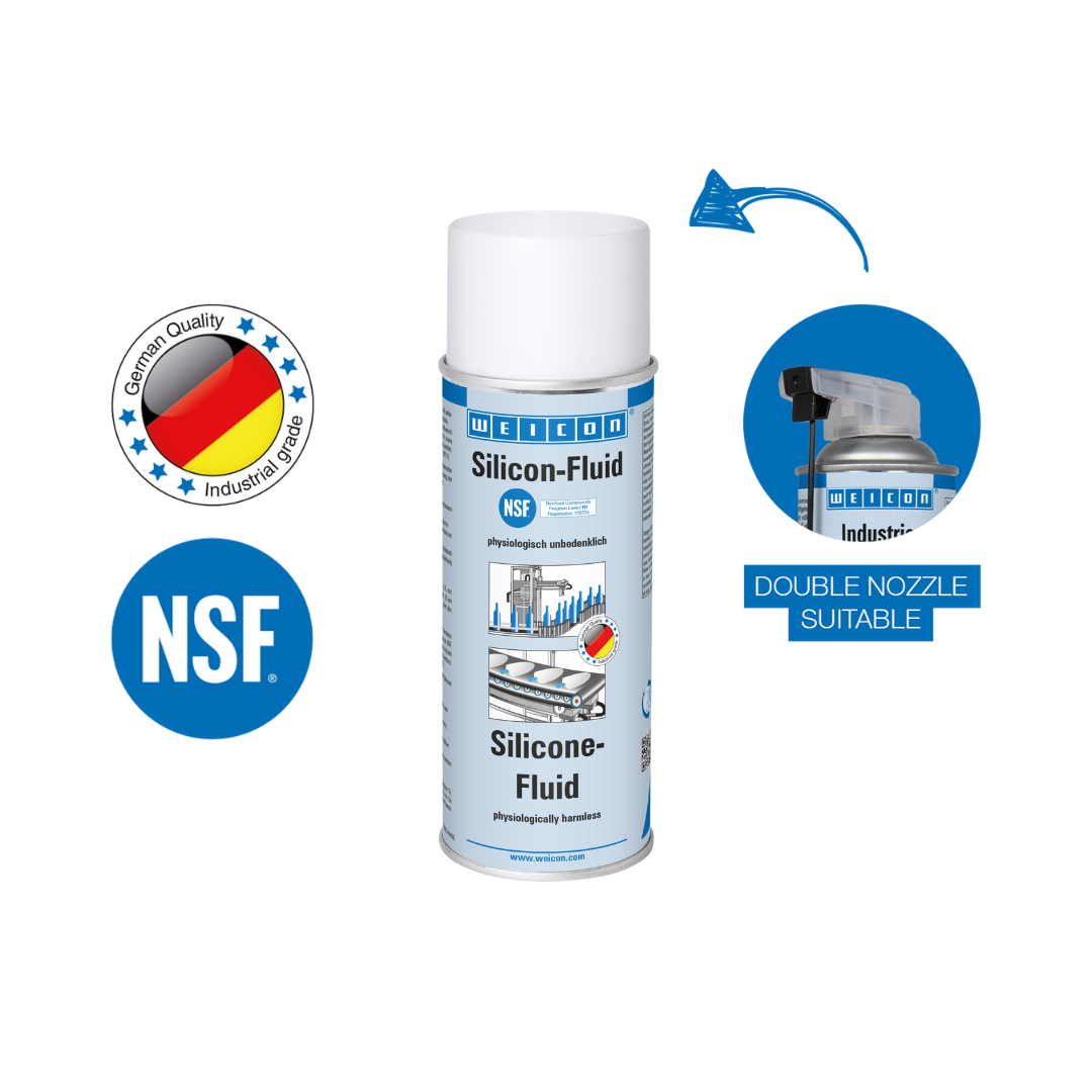 Spray de Silicone-Fluid | agentelubrificante e desmoldante para o sector alimentar NSF H1