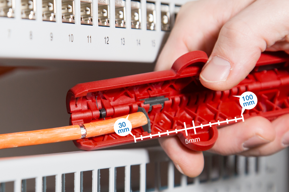 Cat Cable-Stripper No. 10 | para descarnar cabos de dados e de rede I diâmetro de trabalho 4,5 - 10,0 mm Ø