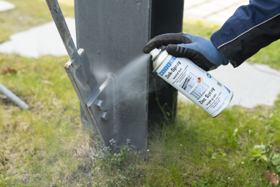Spray de Zinco Brilhante | proteção catódica contra a corrosão com aprovação para utilização no sector alimentar