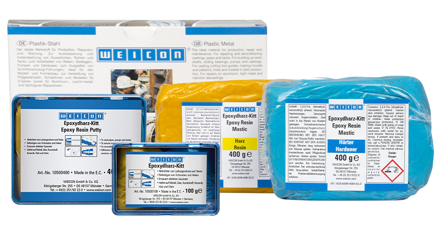 Massa de Resina Epóxi WEICON | massa de reparação universal amassável