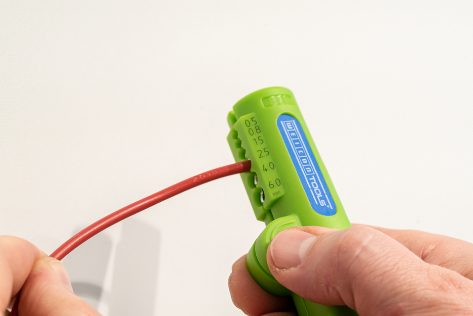 Quadro-Stripper No.16 Green Line | ferramenta de descarne sustentável I descarnador multifuncional, intervalo de trabalho descarne 0,5 - 6,0 mm² I diâmetro 8 - 13 mm Ø