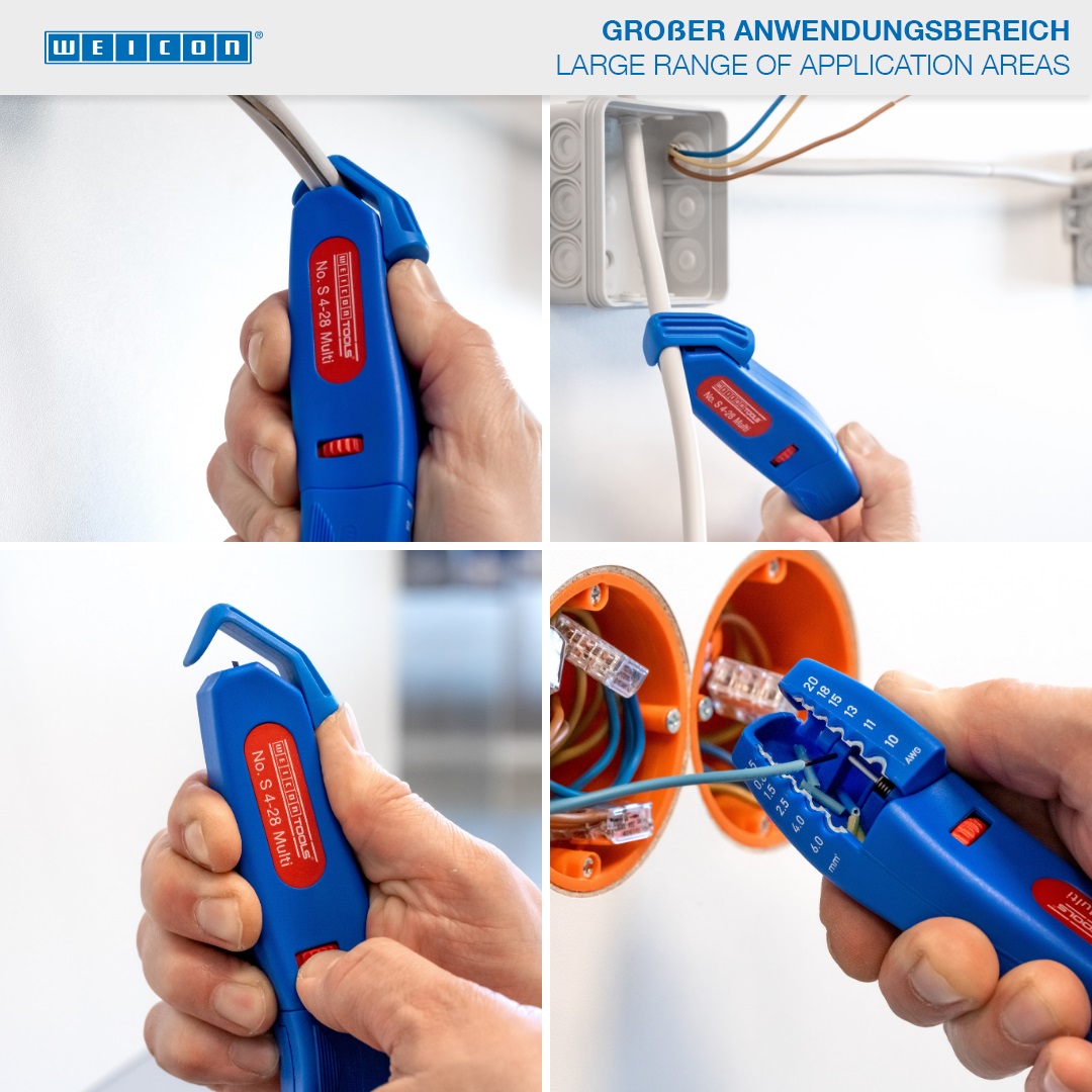Descarnador de Cabos No. 4 - 28 Multi | com função de descarne integrada I diâmetro de trabalho 4 - 28 mm Ø I intervalo de trabalho de descarne 0,5 - 6,0 mm²