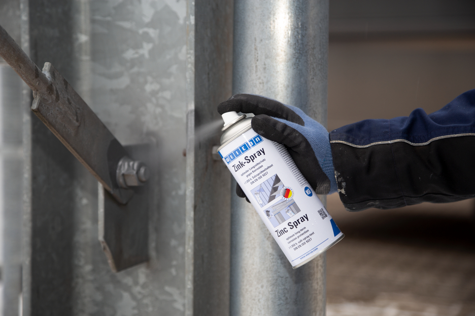 Spray de Zinco | proteção catódica contra a corrosão com aprovação para utilização no sector alimentar