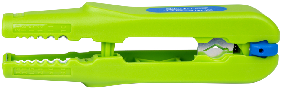 Multi-Stripper No. 400  Green Line | ferramenta de descarne sustentável I descarnador multifuncional, intervalo de trabalho descarne 0,5 - 6,0 mm² I diâmetro descarne 8 - 13 mm Ø I Multifuncional com 4 funções