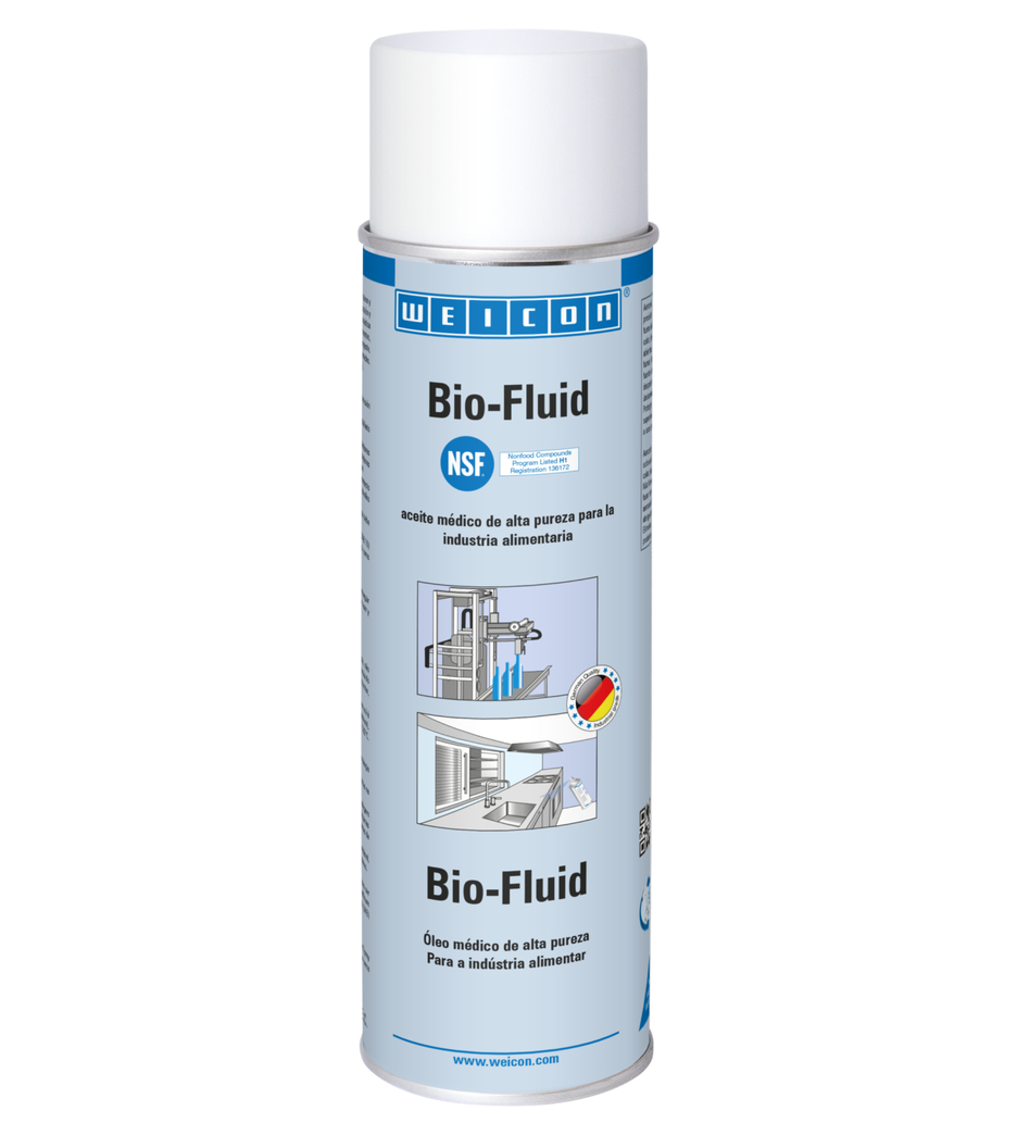 Spray Bio-Fluid | óleo lubrificante e de manutenção para o sector alimentar NSF H1 Spray Bio-Fluid | óleo lubrificante e de manutenção para o sector alimentar NSF H1