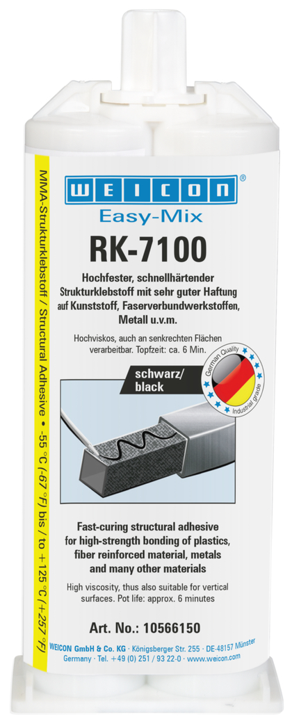 Adesivo Acrílico Estrutural Easy-Mix RK-7100 | adesivo acrílico estrutural, de cura rápida