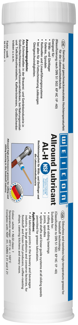 Lubrificante de Alto-Desempenho AL-H | Lubrificante de Alto-Desempenho para altas temperaturas de qualidade alimentar