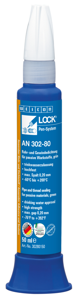 WEICONLOCK® AN 302-80 Vedante de Tubos e Roscas | para materiais passivos*, resistência elevada